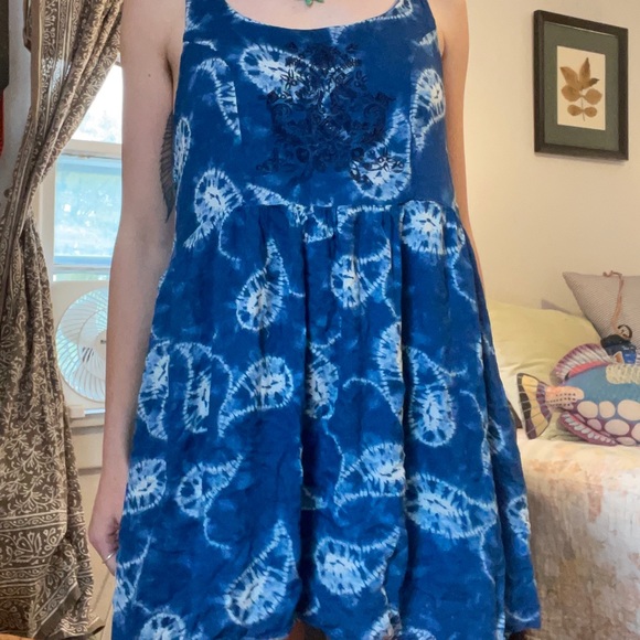Blue paisley sun dress - Picture 4 of 7